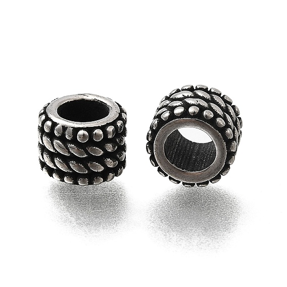 304 европейские трубы из нержавеющей стали, бусины с большим отверстием