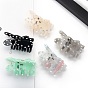 Rabbit Cellulose Acetate Claw Hair Clips, Rhinestones Hair Accessories for Women & Girls