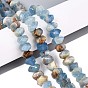 Нити из натурального голубого кальцита, самородки, граненые