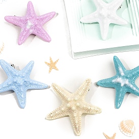 Заколки для волос из кожи аллигатора, аксессуары для волос для женщин и девочек, морская звезда