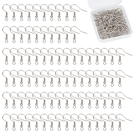 100 Paare 316 Ohrhaken aus chirurgischem Edelstahl, mit horizontaler Schleife, Ohrhaken