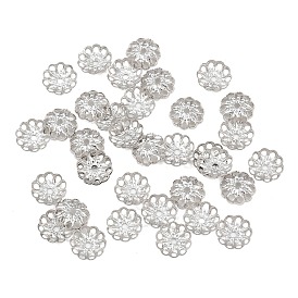 Шапочки и конусы для бусин, латунные, цветок, без кадмия, без никеля и без свинца