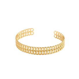 304 из нержавеющей стали манжеты браслеты, бесконечность, ионное покрытие (ip)