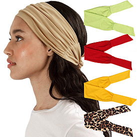 Stretchy Wide Headband Yoga Hair Band Knot Tie Athletic Turban Headwrap Accessories