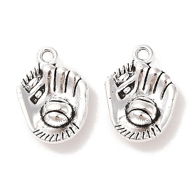 Tibetan Style Zinc Alloy Pendants, Baseball/Solfball Gloves, Lead Free & Cadmium Free, 20.8x14.6x5mm, Hole: 2mm, about 192pcs/500g