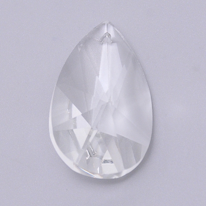 Colgantes de cristal transparente, para colgantes de cristal de araña, facetados, lágrima