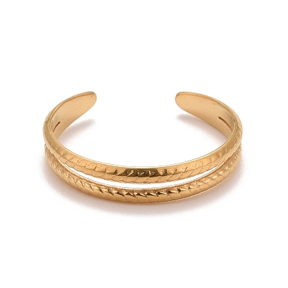 Ионное покрытие (ip) 304 двойная открытая манжета из нержавеющей стали для женщин