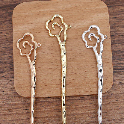 Alloy Cloud Hair Sticks, with Loop, Long-Lasting Plated Hair Accessories for Women