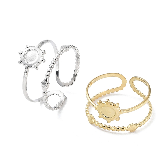 304 компоненты открытого кольца манжеты из нержавеющей стали, настройки кольца чашки безеля, солнце с круглым подносом