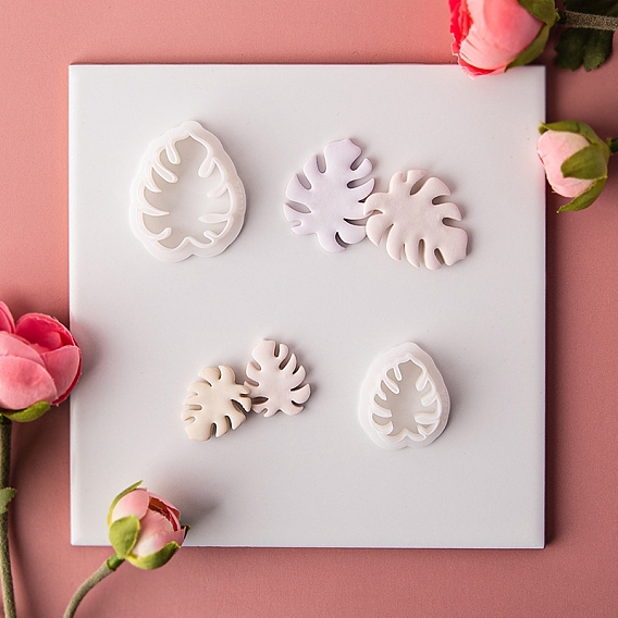 Monstera Leaf Plastic Molds, Clay Cutters, Clay Modeling Tools, for Earring Making