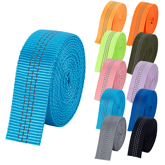 20 ярды 10 цвета имитации нейлоновой светоотражающей ленты, аксессуары для одежды