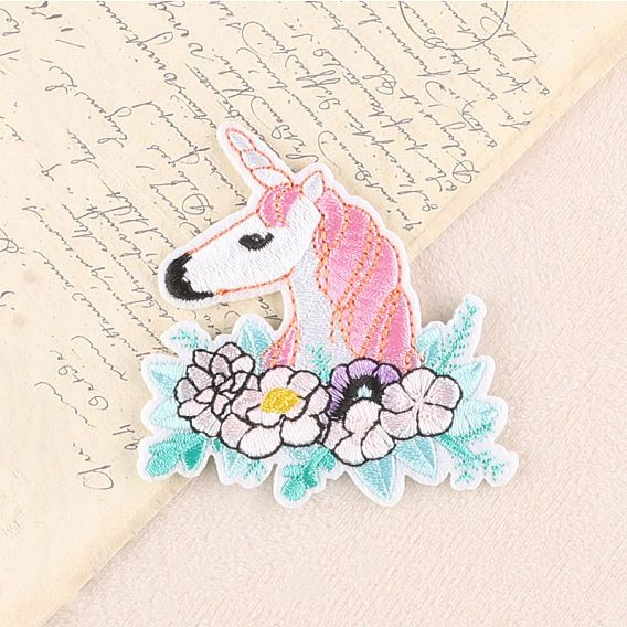 Computerized Embroidery Unicorn Iron on Cloth Patches, Chenille Appliques, Costume Accessories, Sewing Craft Decoration