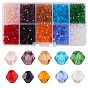 20 нити 10 цвета имитация австрийского хрусталя 5301 биконические бусины, Граненые круглые стеклянные бусины