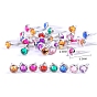 50Pcs Iron Rhinestone Brads, DIY Scrapbooking, Photo Album, Embellishment Wedding Supplies, Children Puppy Dolls Decoration