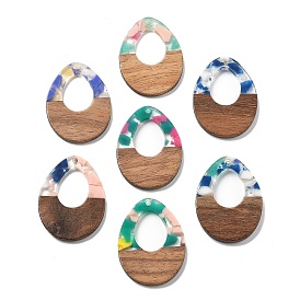 Подвески из смолы и ореха, слеза