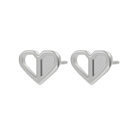 Серьги-гвоздики в форме сердца ко Дню святого Валентина 304 из нержавеющей стали