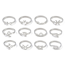 304 открытая манжета из нержавеющей стали для женщин, двенадцать созвездий