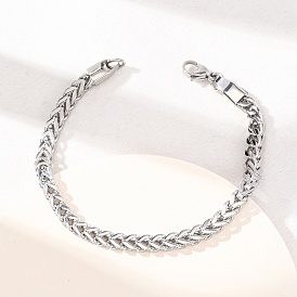 304 Браслеты из нержавеющей стали с панцирным плетением для женщин и мужчин