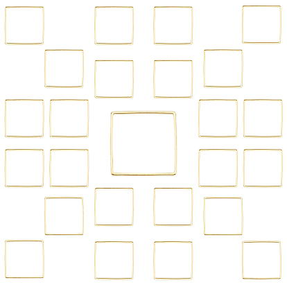 150Pcs Square Brass Linking Rings