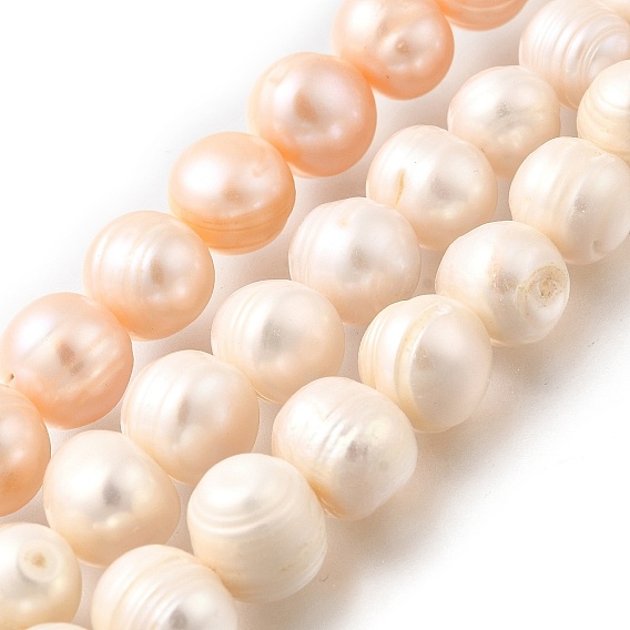 Нити из натурального культивированного пресноводного жемчуга, картофель