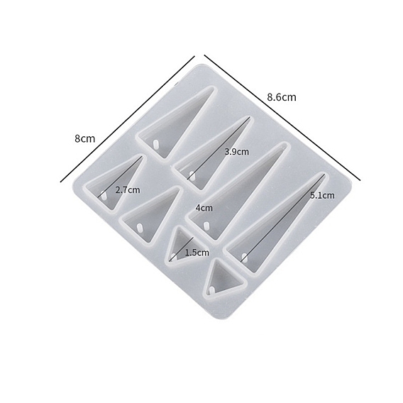 Силиконовые формы для подвески геометрии, формы для литья смолы, для уф-смолы, изготовление ювелирных изделий из эпоксидной смолы, белые