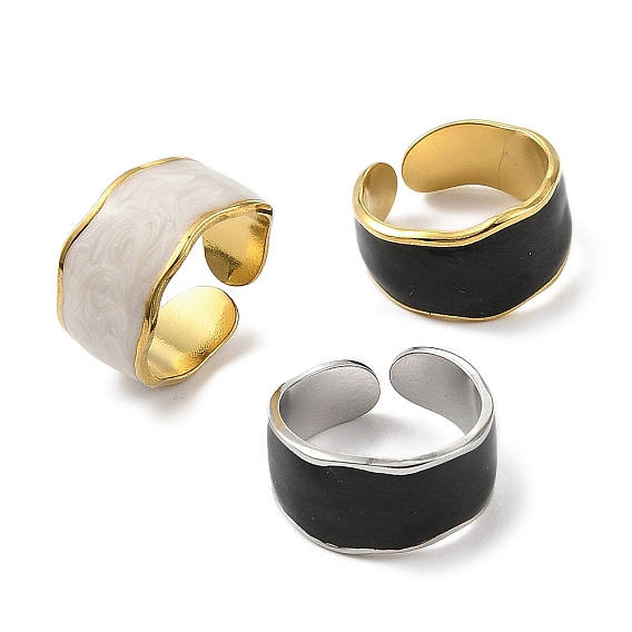 304 эмалированные открытые манжеты из нержавеющей стали для женщин, ионное покрытие (ip)