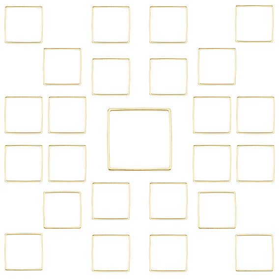 150Pcs Square Brass Linking Rings