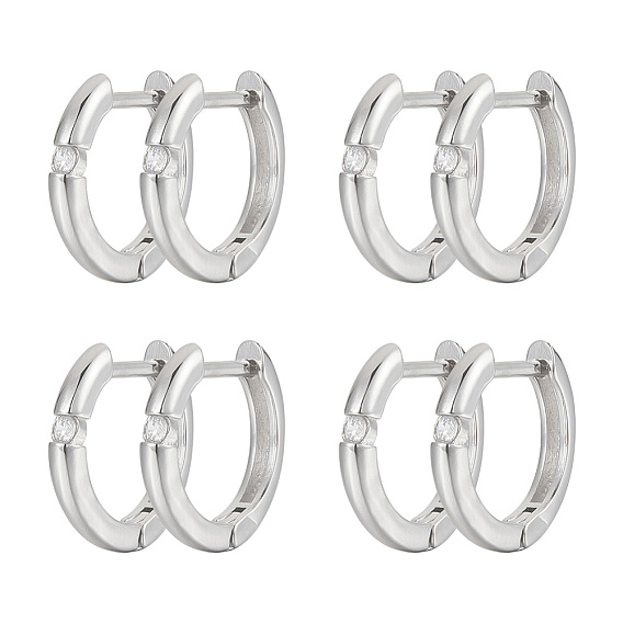 Серьги-кольца из латуни с микропаве из кубического циркония для женщин, кольцо