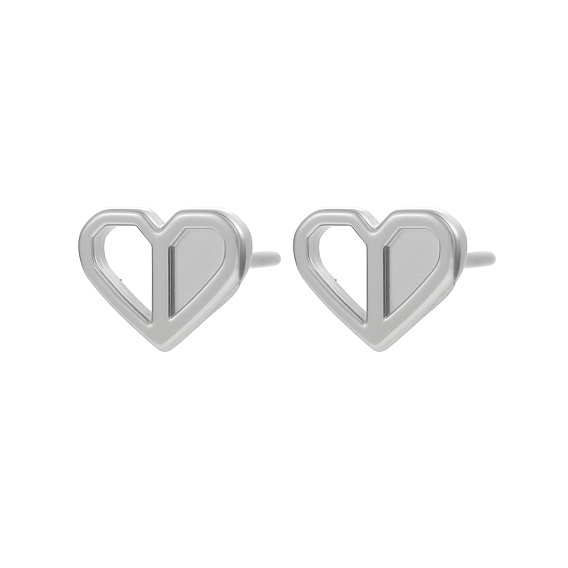 Серьги-гвоздики в форме сердца ко Дню святого Валентина 304 из нержавеющей стали