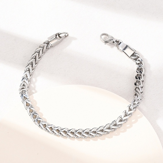 304 Браслеты из нержавеющей стали с панцирным плетением для женщин и мужчин
