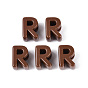 Opaque Acrylic European Beads, Large Hole Beads, Letter R