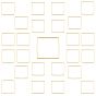 150Pcs Square Brass Linking Rings
