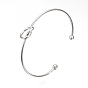 201 fabrication de bracelets de manchette en acier inoxydable, bracelets de noeud