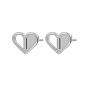 Серьги-гвоздики в форме сердца ко Дню святого Валентина 304 из нержавеющей стали