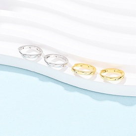 925 Серьги-кольца из стерлингового серебра с микропаве и прозрачными фианитами