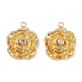 Кулон из циркония, без кадмия, без никеля и без свинца, прелести цветка розы