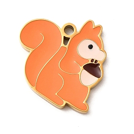 304 из нержавеющей стали шармы эмали, ионное покрытие (ip), белка очарование, реальный 18 k позолоченный