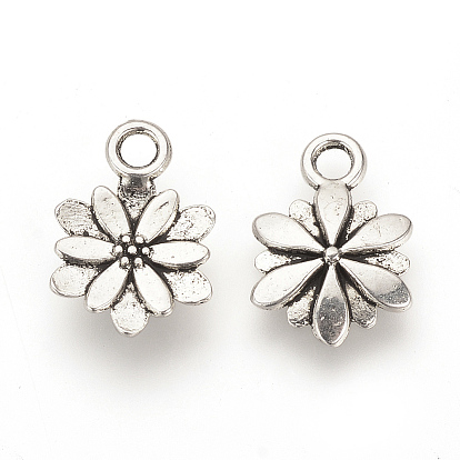 Подвески из сплава в тибетском стиле, цветок, без кадмия и без свинца