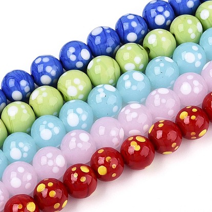 Бусы лэмпворк ручной работы, круглый с когтем