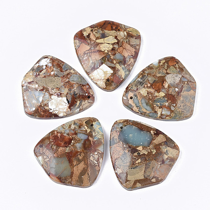 Synthetic Aqua Terra Jasper Pendants