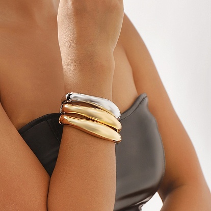 Шарнирные браслеты из сплава для женщин, овальные