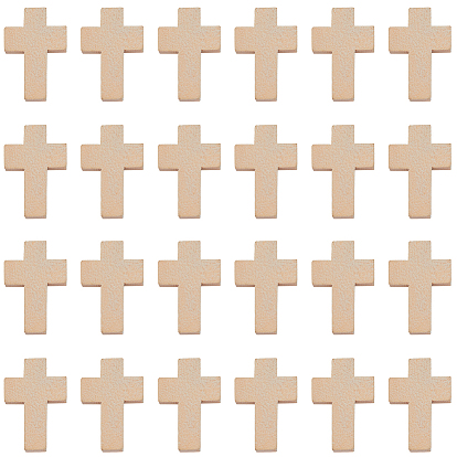 100Деревянные подвески шт., окрашенные, религия крест прелести