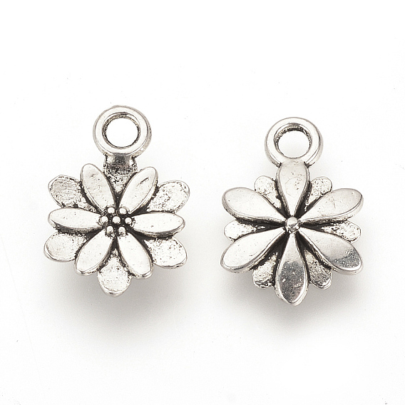 Подвески из сплава в тибетском стиле, цветок, без кадмия и без свинца
