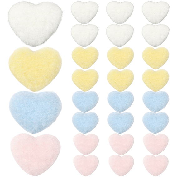 40 шт. 4 цвета шерсть и ткань украшения аксессуары, для поделок поделки, сердце