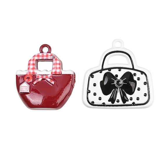 Подвески из эмали и сплава, сумка с подвесками в виде бантиков