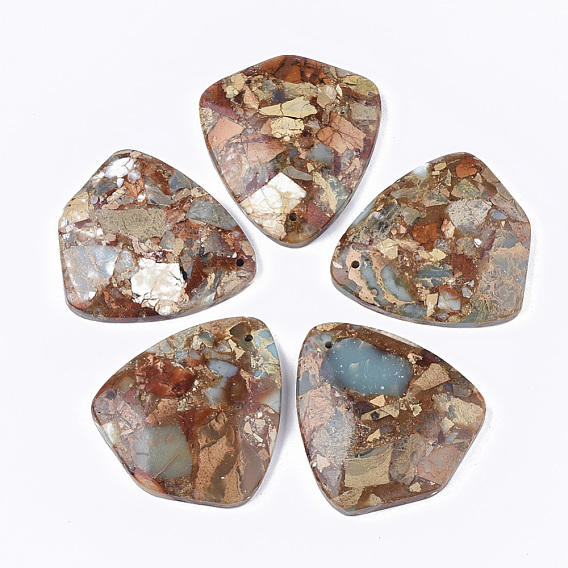 Synthetic Aqua Terra Jasper Pendants