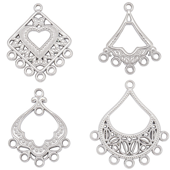 8 шт. 4 стили 304 компоненты люстры из нержавеющей стали ссылки, разнообразные