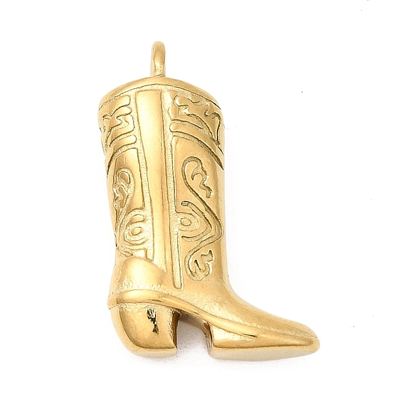 304 подвески из нержавеющей стали, шарм ковбойских сапог, ионное покрытие (ip)