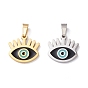 304 Stainless Steel Enamel Pendants, Eye