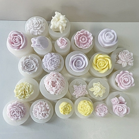 Flower Scented Candle Food Grade Silicone Molds, Candle Making Molds, Aromatherapy Candle Mold